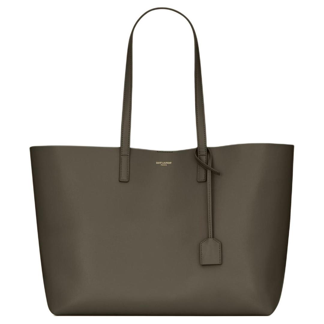 Saint Laurent Saint Laurent Cow Split Leather Tote Bag Shopping Bag Shoulder Bags Large Size Women's Light Musk