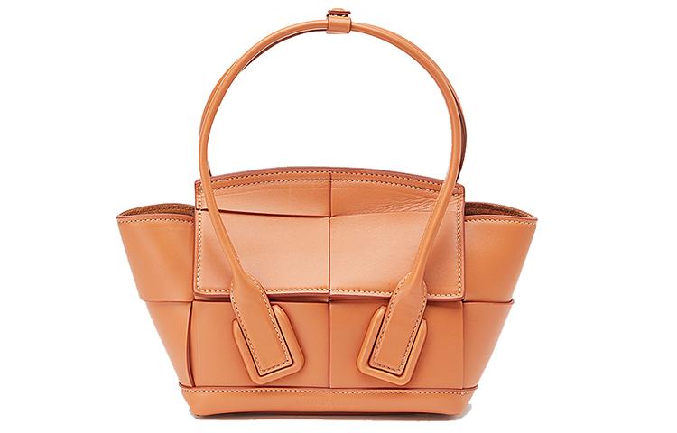 Bottega Veneta Bottega Veneta Smooth Finish Calfskin Bow And Arrow Bag, Shoulder Bag, Crossbody Handbag Mini Women's Caramel Brown