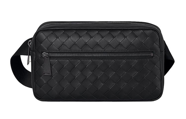 Bottega Veneta Bottega Veneta Cow Leather Shoulder Bag Crossbody Bag Sling Bag Fanny Pack Men's Black
