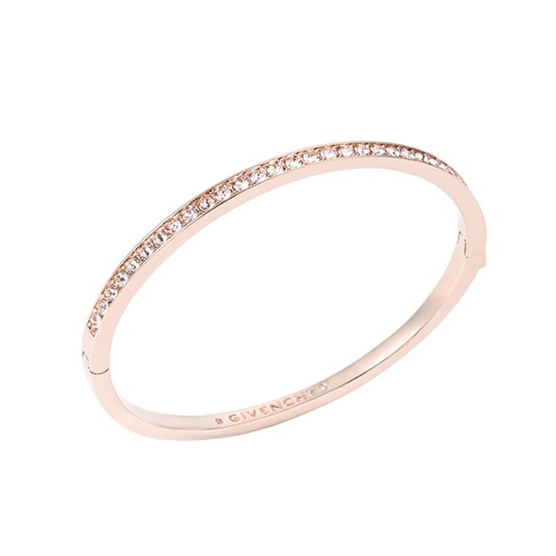Givenchy Givenchy Swarovski ELEMENT CRYSTAL ROSE GOLD HINGED BRACELET