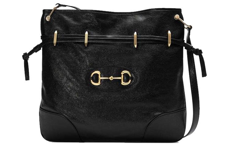 Gucci Gucci Horsebit 1955 Leather Messenger Bag Crossbody Bags Shoulder Bags Women's Black