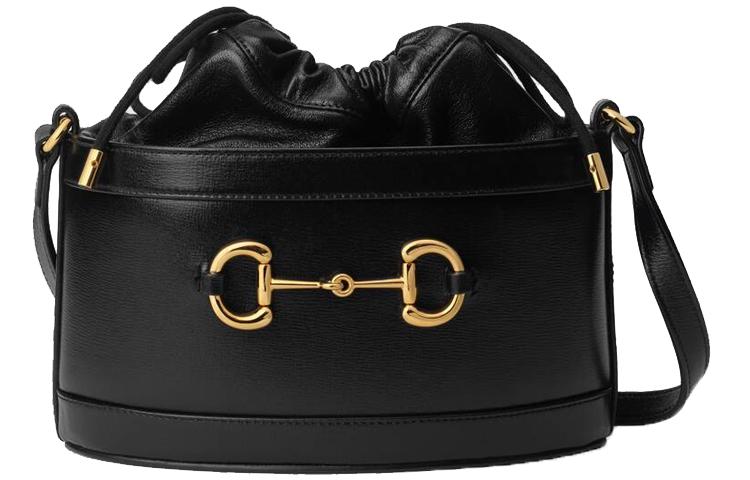 Gucci Gucci Horsebit 1955 Leather Bucket Bags Shoulder Bag Crossbody Bag Women's Black
