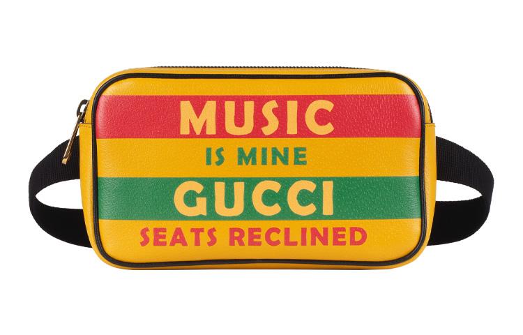 Gucci Gucci Leather One Shoulder Crossbody Bag, Sling Bag, Fanny Pack Unisex Yellow Black