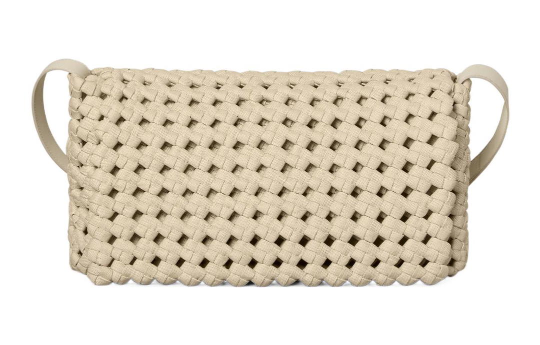 Bottega Veneta Bottega Veneta Lambskin Shoulder Bag Crossbody Bag Women's Gypsum