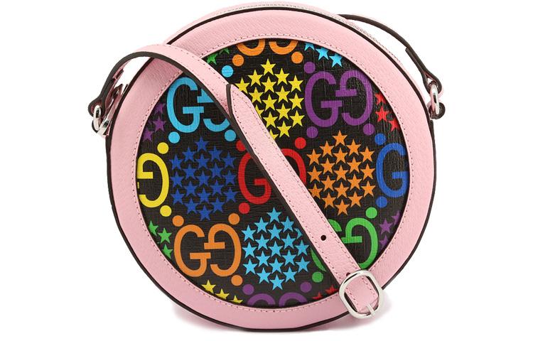 Gucci Gucci Canvas With Leather Round Bag Shoulder Bag Crossbody Bag Regular Women's Pink/Multicolor/Candy Color