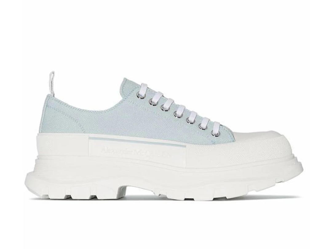 Alexander McQueen Alexander McQueen Tread Slick Low Lace Up Light Blue White