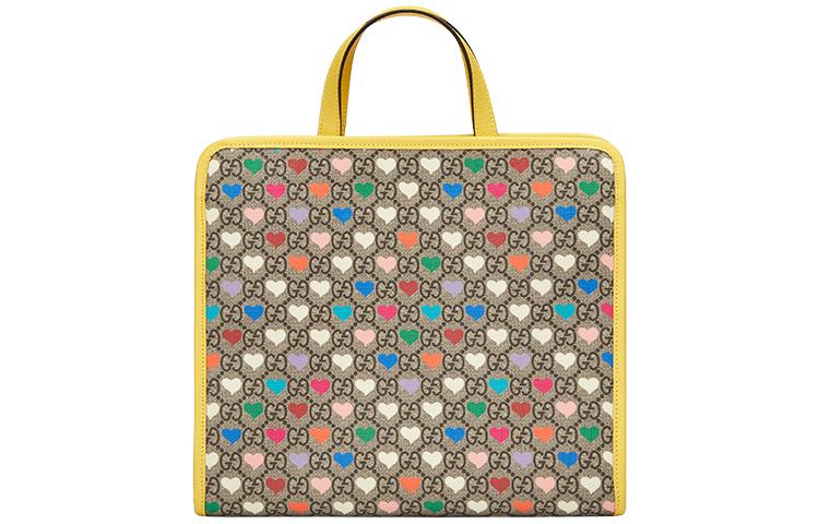 Gucci Gucci Nylon Fabric Tote Bag, Shopping Bag, Handbag, Kids' Bag Kids' Ebony/Yellow/Candy Color