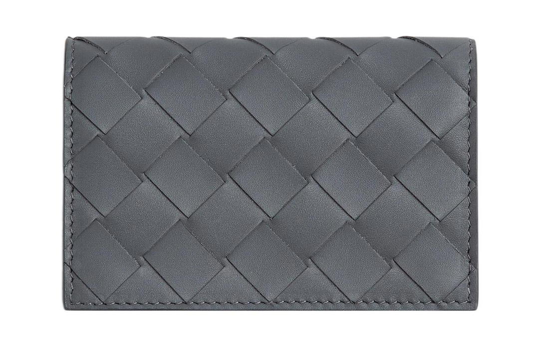Bottega Veneta Bottega Veneta Calfskin Wallets Card Holders Men's Gray