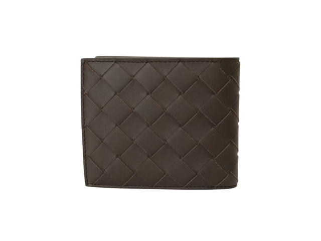 Bottega Veneta Bottega Veneta Intrecciato Folded Short Wallet Dark Brown - view 2