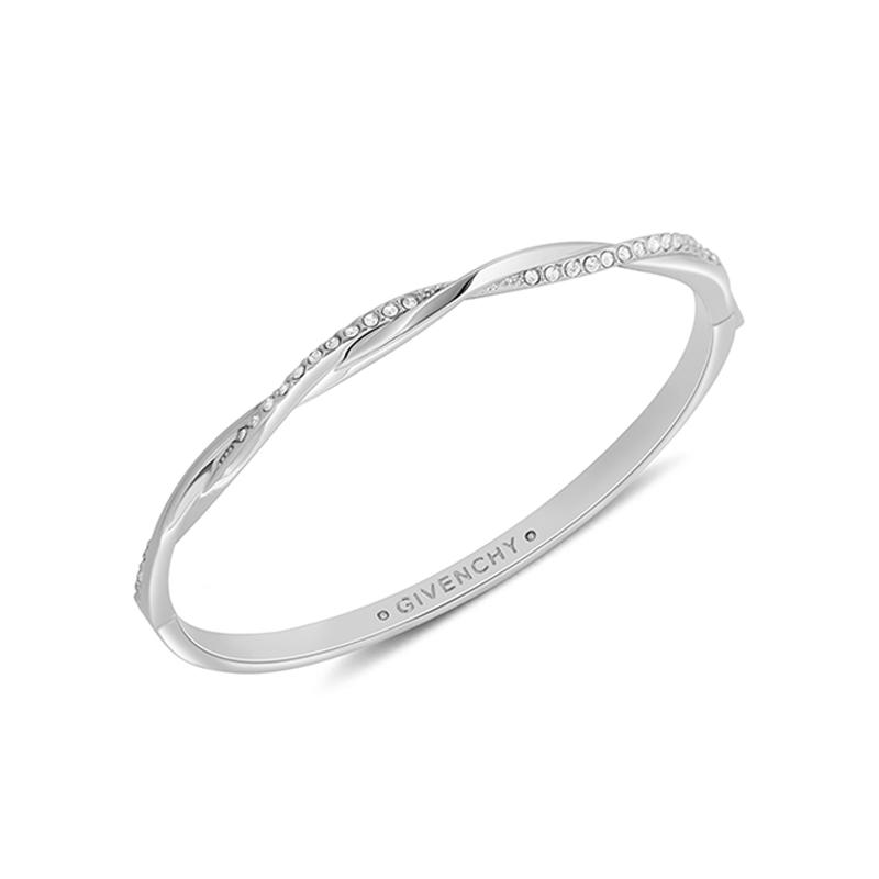Givenchy Givenchy Crystal Alloys Bangles Unisex Silver