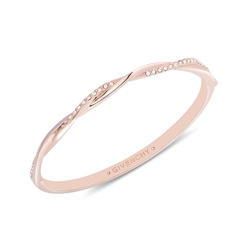 Givenchy Givenchy Crystal Bangles Unisex Rose Gold