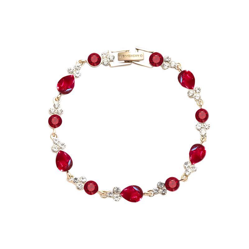 Givenchy Givenchy Crystal, Gold Plated Bracelets Women's Red