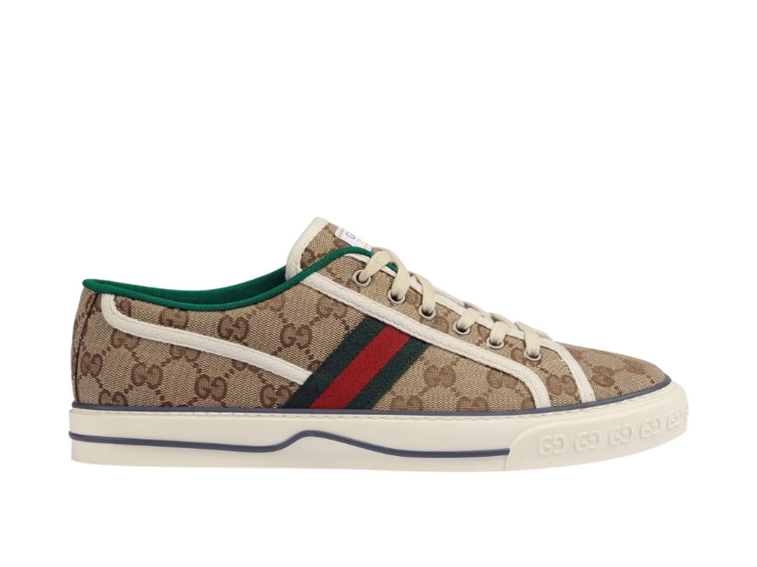 Gucci Gucci Tennis 1977 Trainer Beige Ebony In Beige-Ebony Original GG Canvas