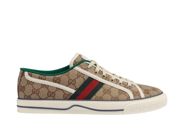 Gucci Gucci Tennis 1977 Trainer Beige Ebony In Beige-Ebony Original GG Canvas - view 1