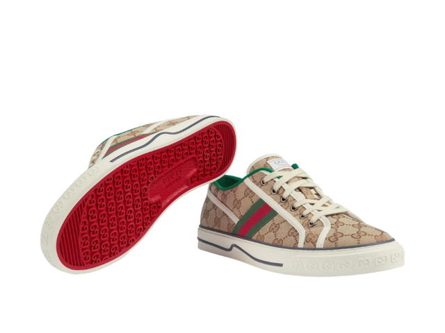 Gucci Gucci Tennis 1977 Trainer Beige Ebony In Beige-Ebony Original GG Canvas - view 3
