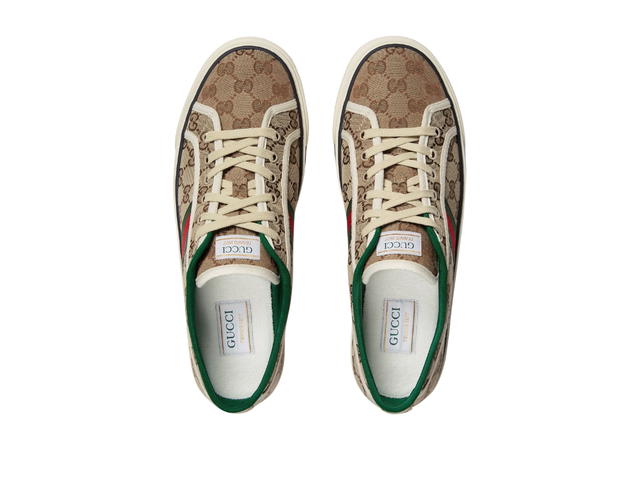 Gucci Gucci Tennis 1977 Trainer Beige Ebony In Beige-Ebony Original GG Canvas - view 4