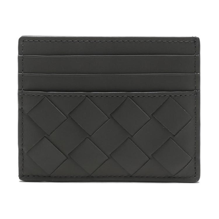 Bottega Veneta Bottega Veneta Cow Leather Card Holder Unisex Black