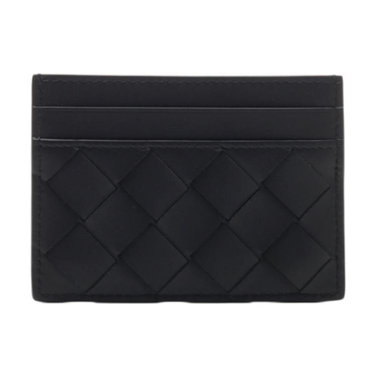 Bottega Veneta Bottega Veneta Calfskin Card Holder Men's Black
