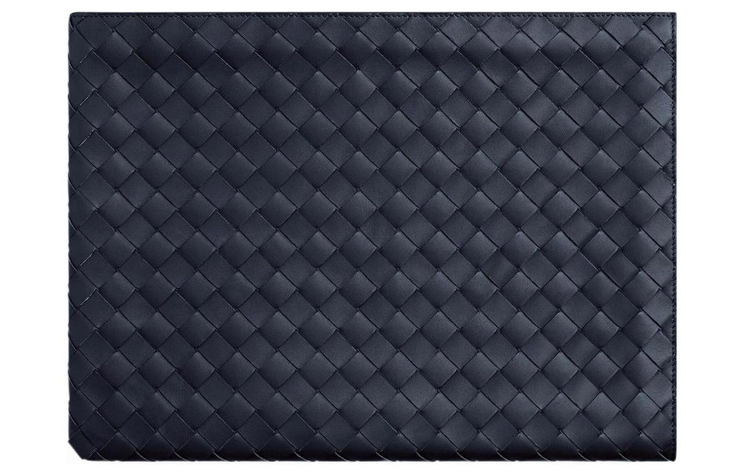 Bottega Veneta Bottega Veneta Cow Leather Clutch Men's Space Blue/Gold Brown