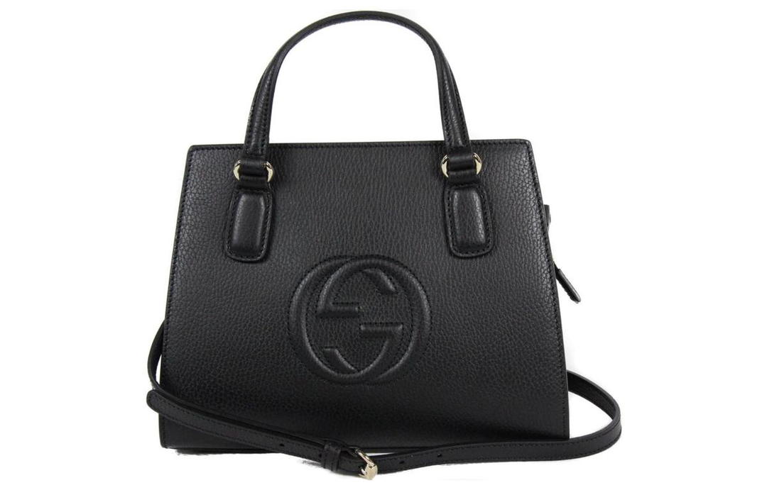 Gucci Gucci Leather Tote Bag Shopping Bag Shoulder Bag Crossbody Bag Handbag Women's Black
