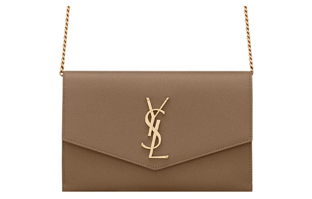 Saint Laurent Saint Laurent UPTOWN Cow Leather Shoulder Bag Crossbody Bag Mini Women's Taupe