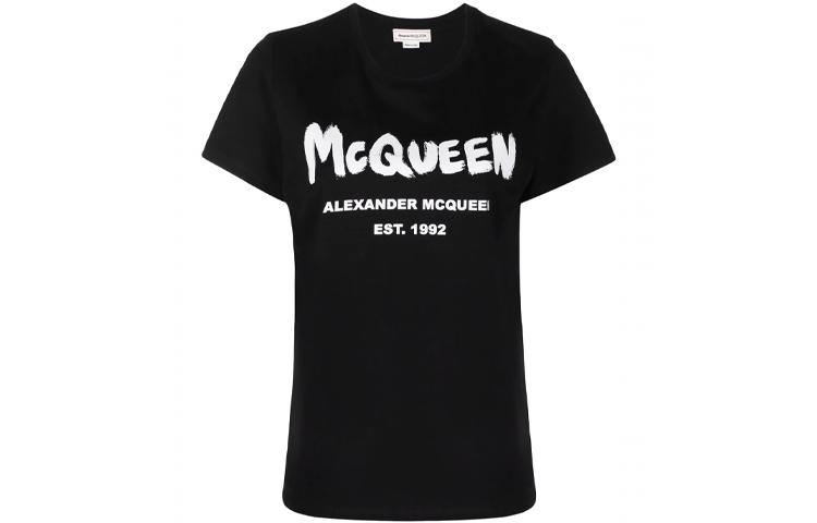 Alexander McQueen Alexander McQueen Logo Printed Crewneck T-Shirt