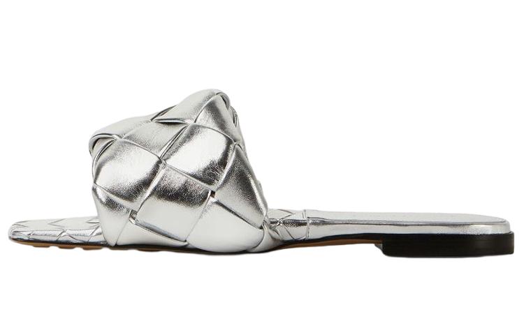 Bottega Veneta Bottega Veneta Lido Slide Slippers Women's Silver