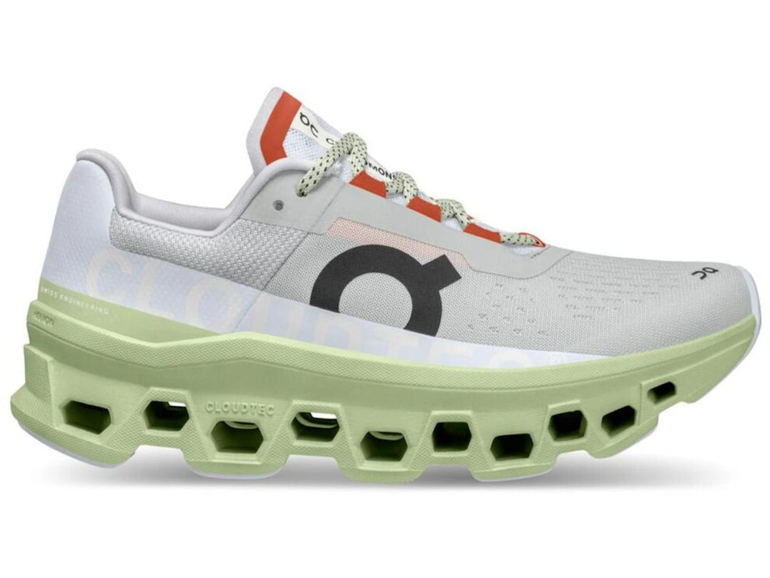 On On Cloudmonster Glacier Grey Meadow Green (Women's)