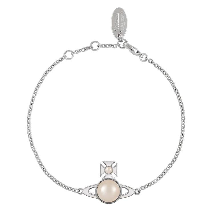 Vivienne Westwood Vivienne Westwood Brass, Platinum Plated Silver Bracelets Women's Silver