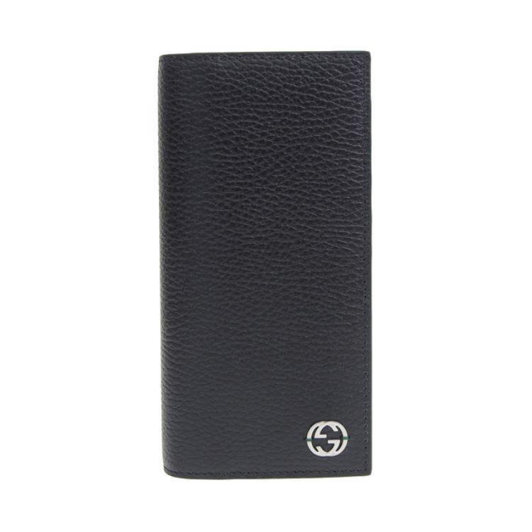 Gucci Gucci Leather Wallet Unisex Black & Green