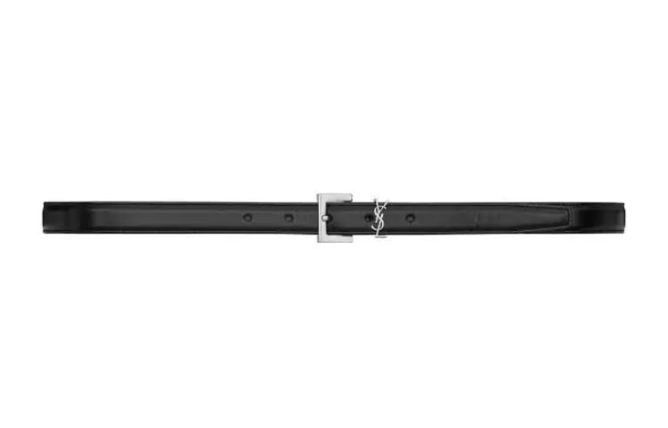 Saint Laurent Saint Laurent Cassandre Thin Leather Belt
