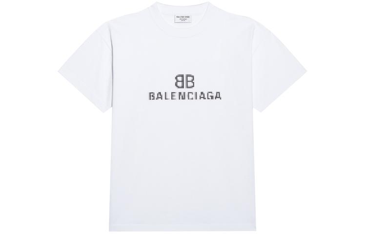 Balenciaga Balenciaga Women'ss Bb Pixel Medium Fit T shirt White