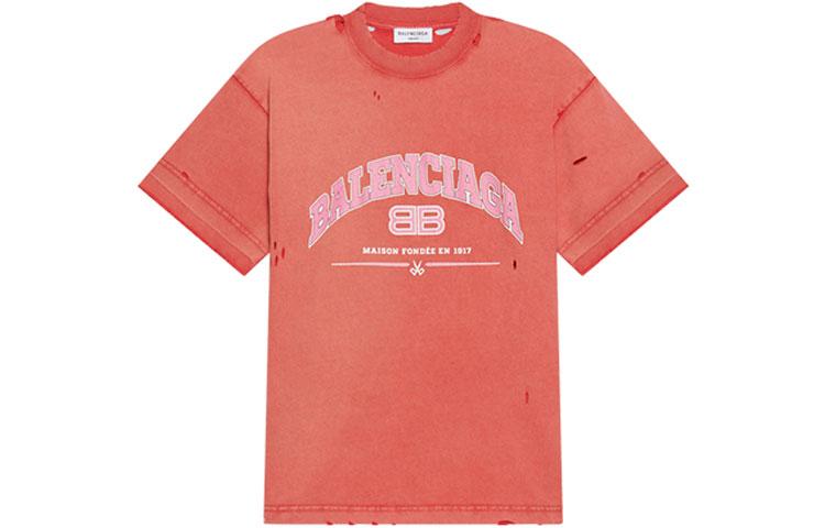 Balenciaga Balenciaga Women's Maison Balenciaga Medium Fit T shirt Red