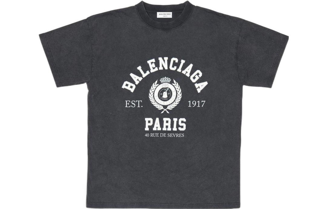 Balenciaga Balenciaga College 1917 T Shirt Black/White