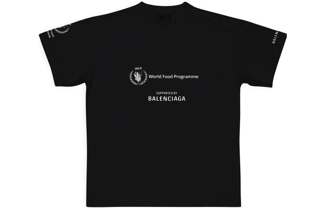 Balenciaga Balenciaga Balenciaga X WFP FW22 Drop Shoulder Sleeve T Shirt Women's Black