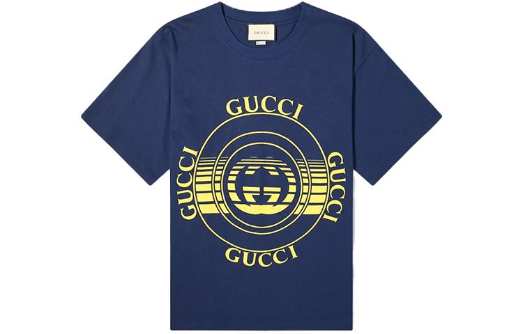 Gucci Gucci T Shirts Men Dark Blue