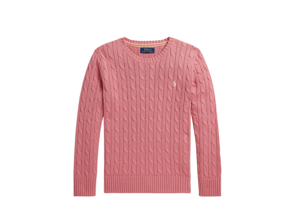 Polo Ralph Lauren Polo Ralph Lauren Cable-Knit Cotton Sweater Desert Rose