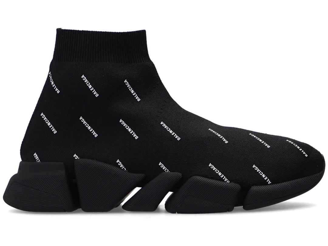 Balenciaga Balenciaga Speed Trainer 2.0 All Over Logo Black White (Women's)