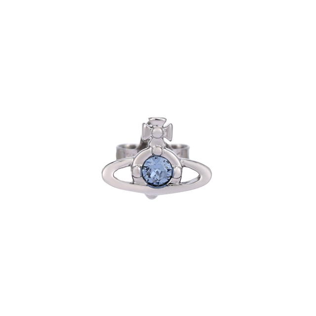Vivienne Westwood Vivienne Westwood Nano Solitaire Earrings - Gunmetal/Blue - view 3