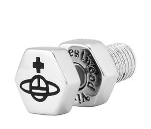 Buy Vivienne Westwood Brass Stud Earrings Men's Silver at Sasom – Authentic and Ready to Ship