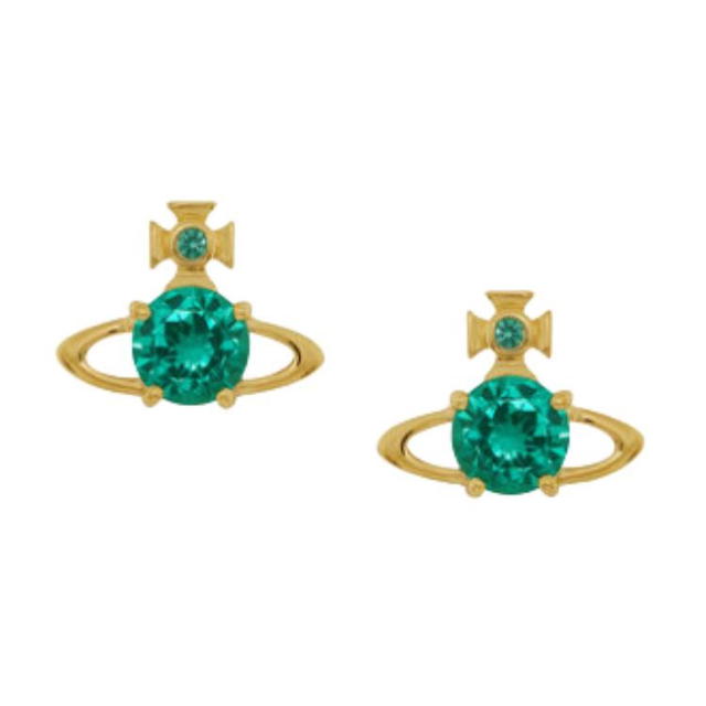 Vivienne Westwood Vivienne Westwood Reina Earrings - Gold/Green - view 1