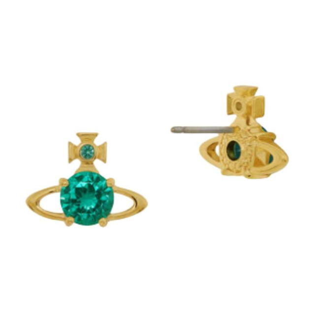 Vivienne Westwood Vivienne Westwood Reina Earrings - Gold/Green - view 2