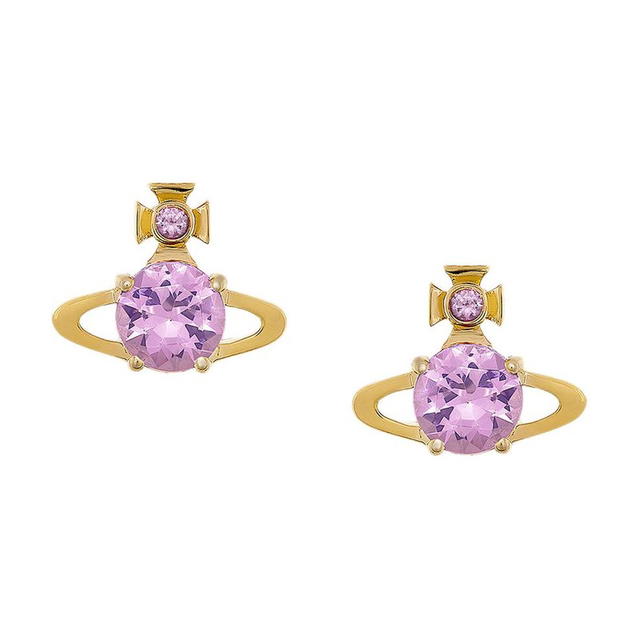 Vivienne Westwood Vivienne Westwood Reina Earrings - Purple/Gold - view 1