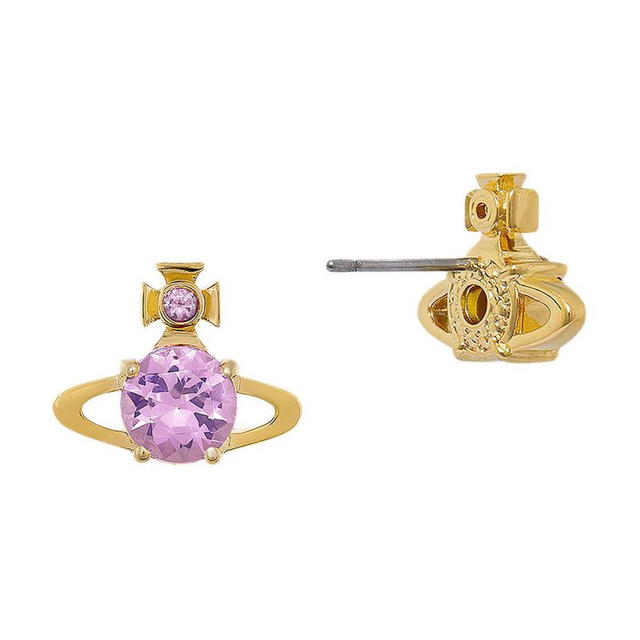 Vivienne Westwood Vivienne Westwood Reina Earrings - Purple/Gold - view 2