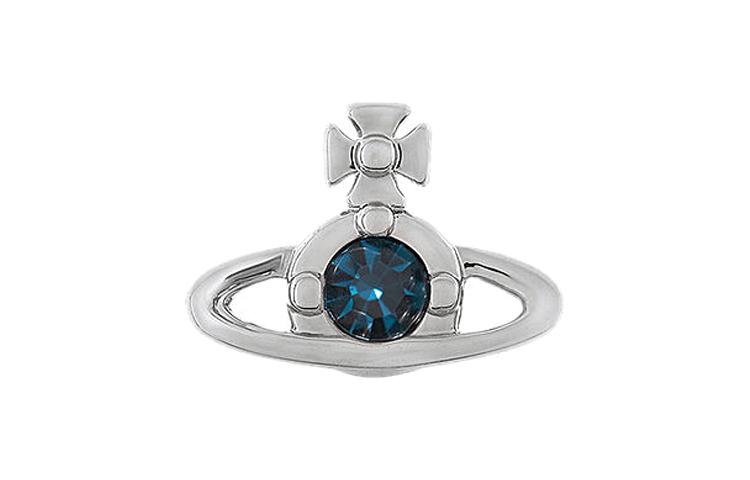 Vivienne Westwood Vivienne Westwood Crystal Stud Earrings Unisex Sapphire Blue/Silver