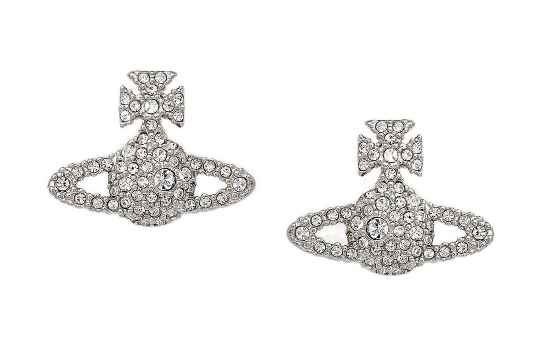 Vivienne Westwood Vivienne Westwood Crystal embellished Logo Stud Earring