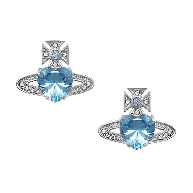 Vivienne Westwood Vivienne Westwood Ariella Earrings - Silver/Blue - view 1