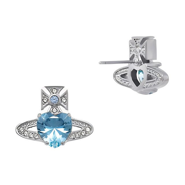 Vivienne Westwood Vivienne Westwood Ariella Earrings - Silver/Blue - view 2
