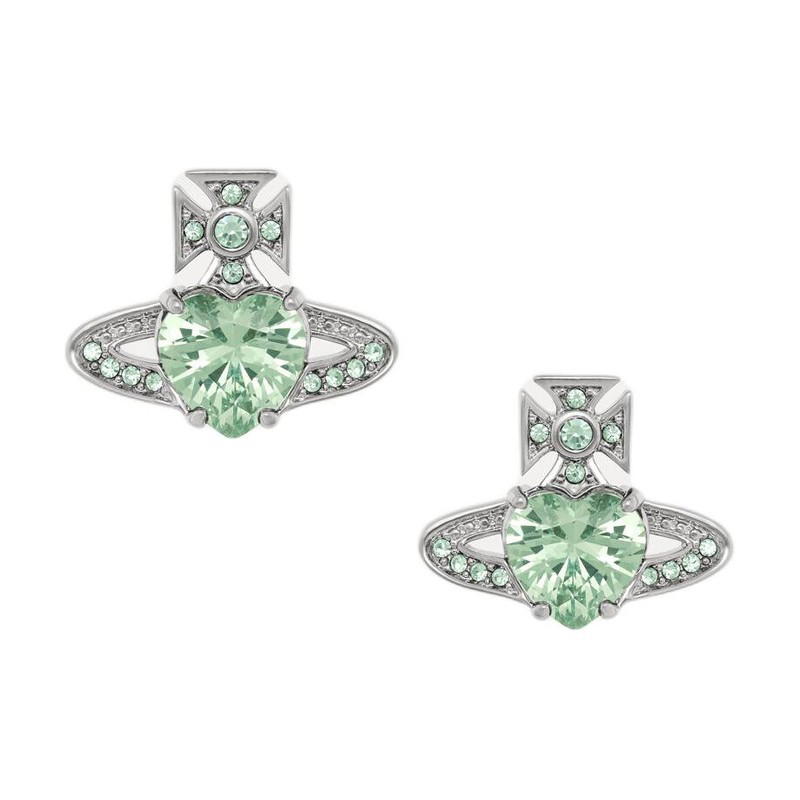 Vivienne Westwood Vivienne Westwood Ariella Earrings - Silver/Light Grass Green
