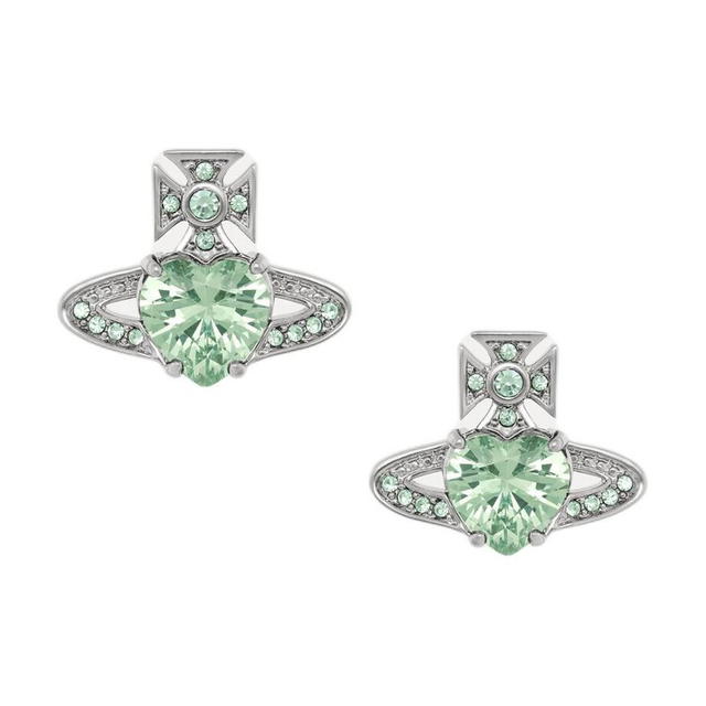 Vivienne Westwood Vivienne Westwood Ariella Earrings - Silver/Light Grass Green - view 1